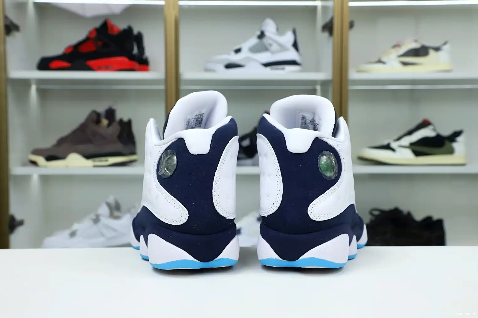 Kimikick BLUE POWDER AIR OBSIDIAN RETRO JORDAN WHITE 13 414571-144 0427